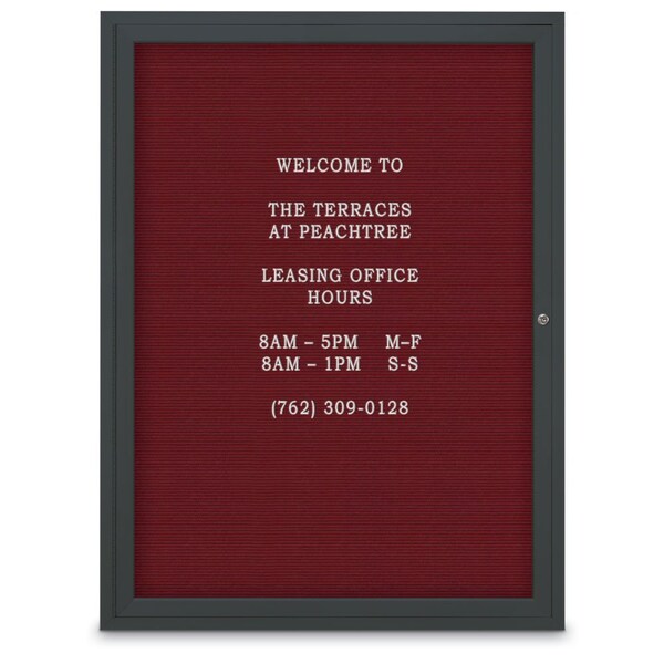 Letterboard, Burgundy/Black